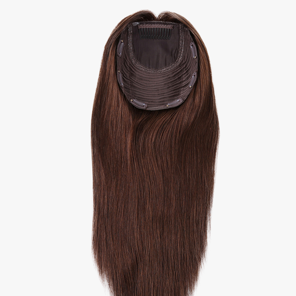 Human Hair Topper for Women Silk Toppers 7X8 with 4x4 Silk Base