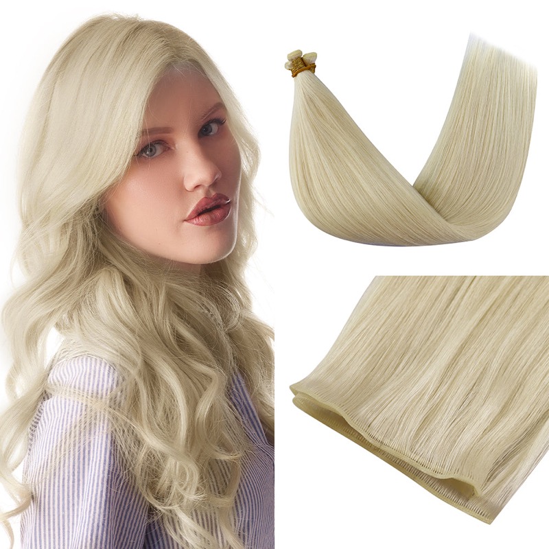 Ice Blonde #1000 Genius Weft Extensions Virgin Human Hair - China Hair Vendor