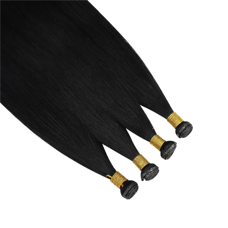Jet Black #1 Genius Weft Extensions Virgin Human Hair - China Hair Vendor