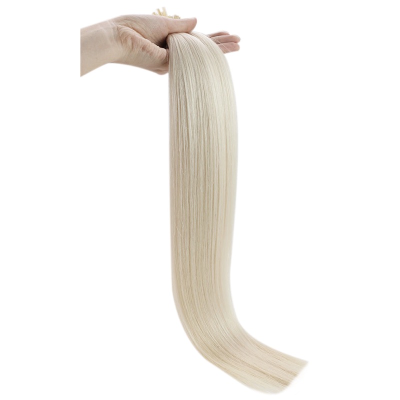 K-Tip Hair Extensions Platinum Blonde #1000 100% Virgin Human Hair