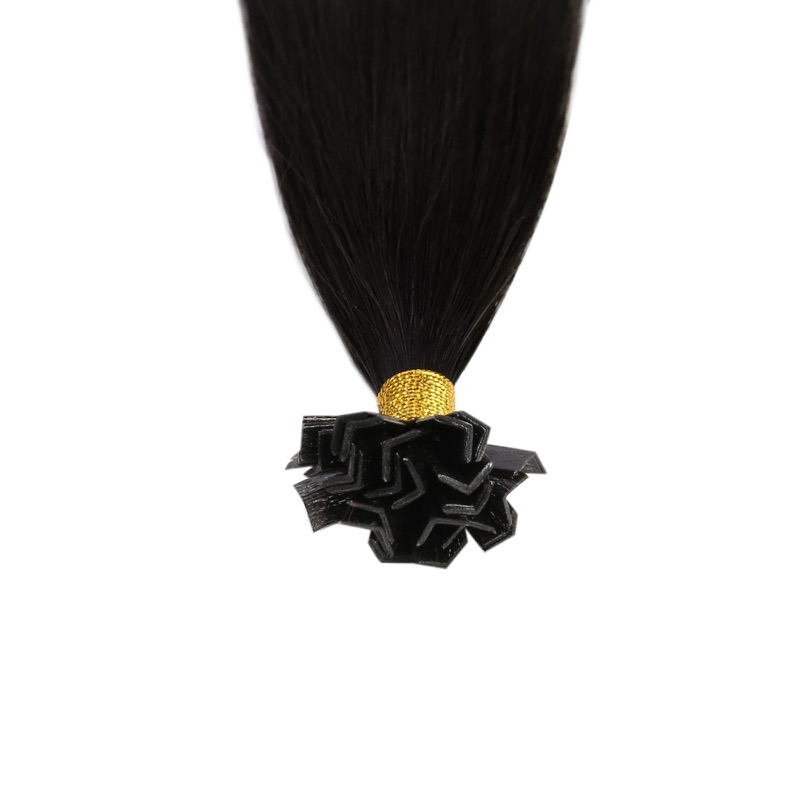 K-Tip Hair Vendor Virgin Human Hair K-Tip Extensions Jet Black #1