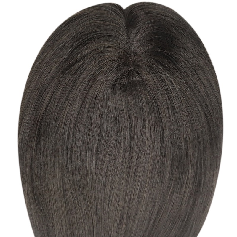 Lace Toppers 3x5 Inch Lace Base Hairpiece For Women Pure Color #1B Off Black