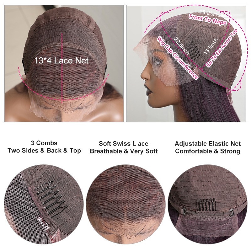 Perucas de Renda Frontal Solta Ondulada com Profundidade de 13x4 e Cabelo de Bebê Pluckeada Previamene
