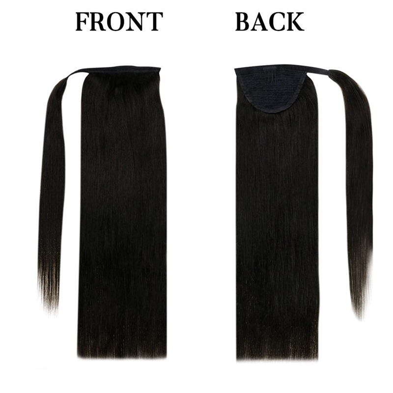 Loja de Cabelo da China Cauda de Cavalo Atacado Envolva em Torno do Grampo em Cauda de Cavalo 100g #1 Preto Jet