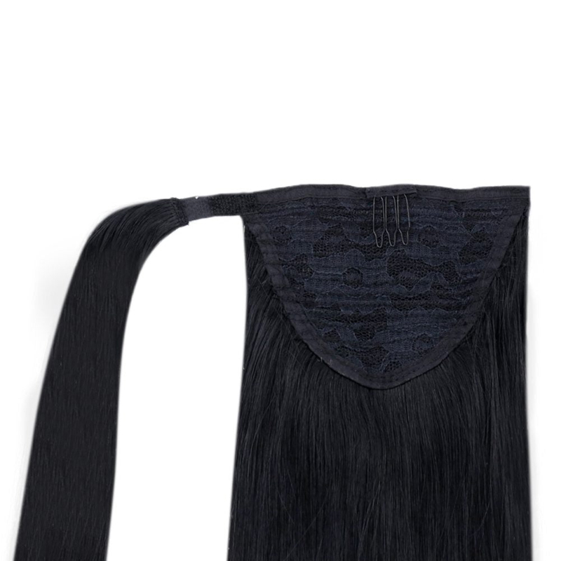 Loja de Cabelo da China Cauda de Cavalo Atacado Envolva em Torno do Grampo em Cauda de Cavalo 100g #1 Preto Jet