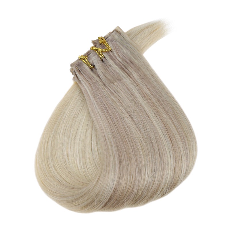 PU Seamless Balayage #18/22/60 Clip-In Extensions Hair Factory China