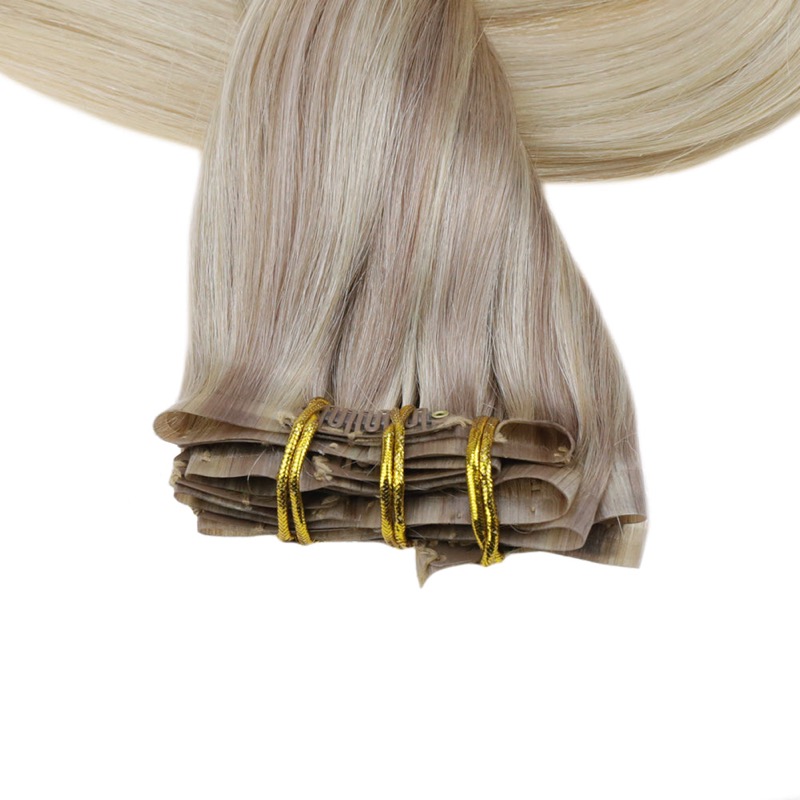 PU Seamless Balayage #18/22/60 Clip-In Extensions Hair Factory China