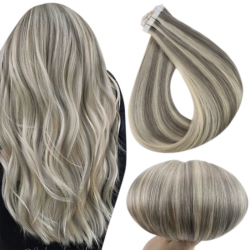 Seamless Injection Tape-in Extensions Virgin Human Hair Highlights #P19/60