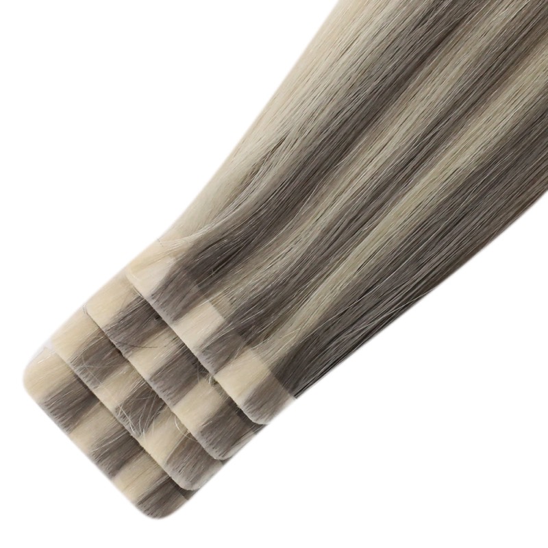 Seamless Injection Tape-in Extensions Virgin Human Hair Highlights #P19/60