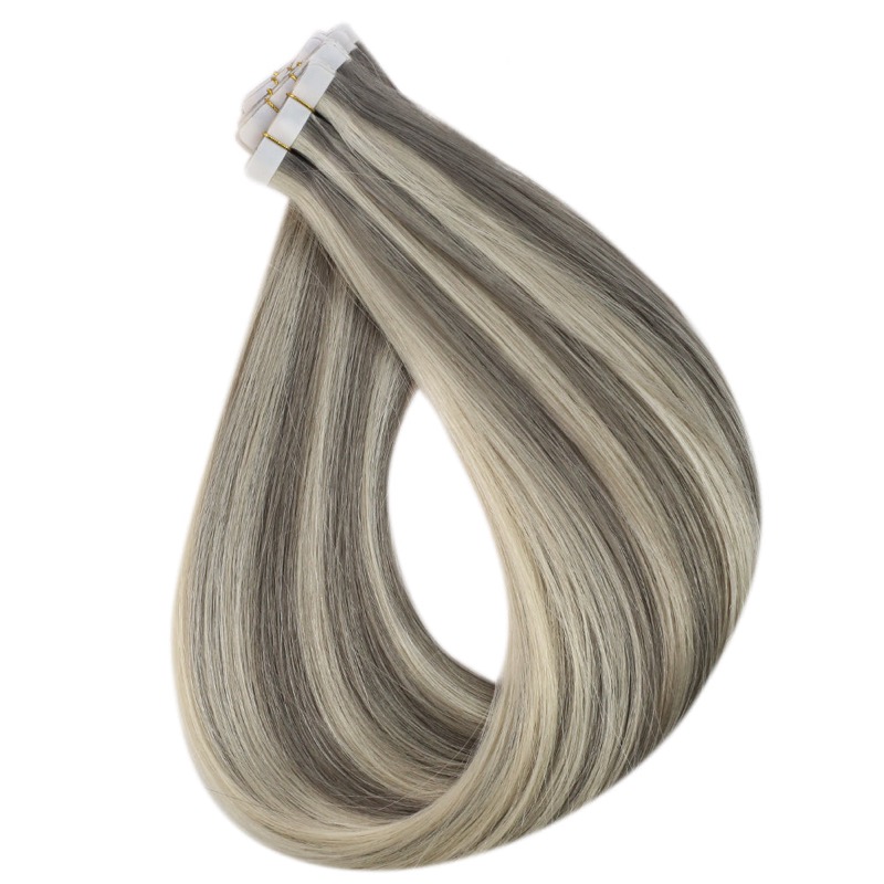 Seamless Injection Tape-in Extensions Virgin Human Hair Highlights #P19/60