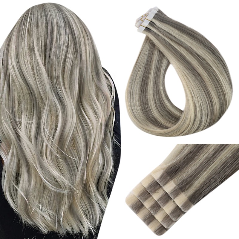 Seamless Injection Tape-in Extensions Virgin Human Hair Highlights #P19/60