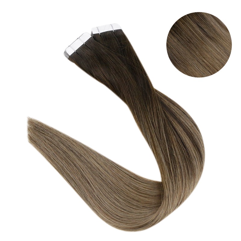 Tape-in Haarverlängerungen 100% Echthaar Balayage #2/3/27