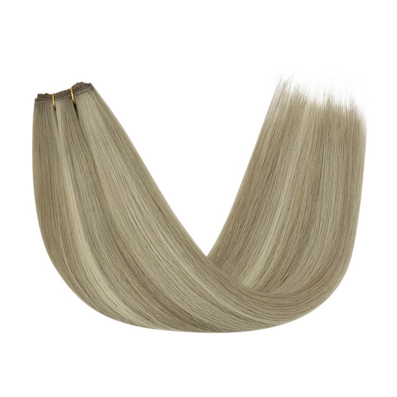 Virgin Brazilian Weft 100% Human Hair Sew-In Bundles Highlights #P8/60