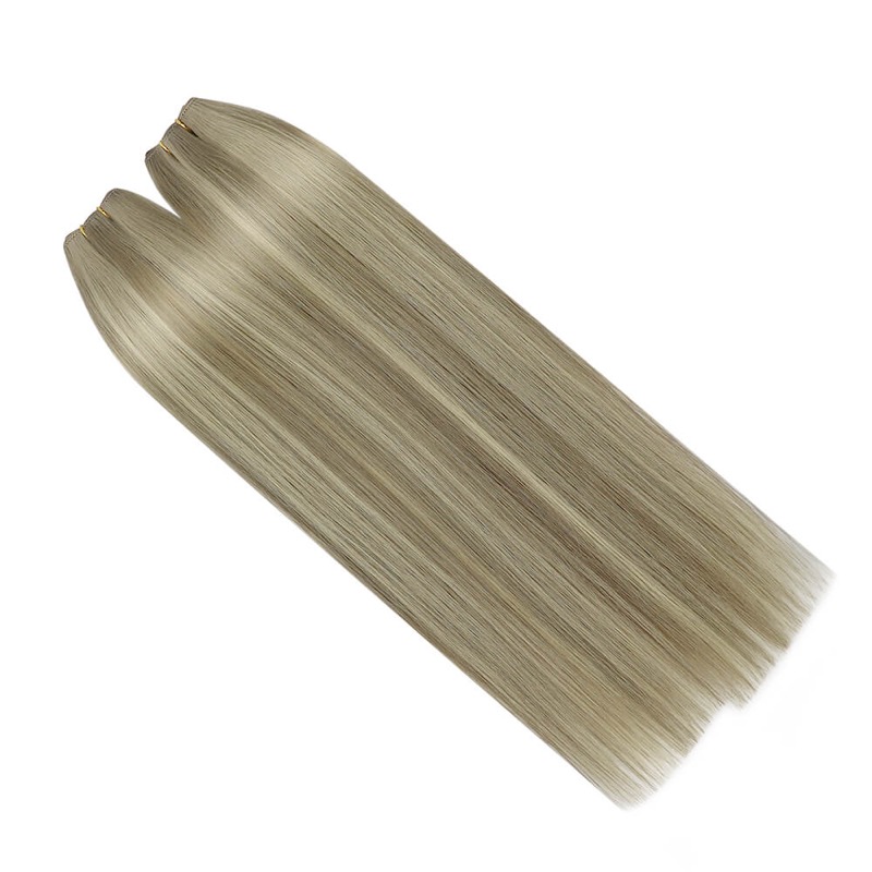 Virgin Brazilian Weft 100% Human Hair Sew-In Bundles Highlights #P8/60