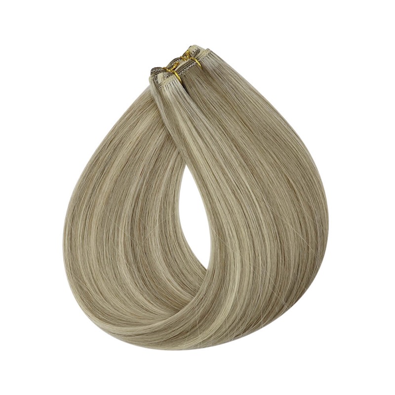 Virgin Brazilian Weft 100% Human Hair Sew-In Bundles Highlights #P8/60