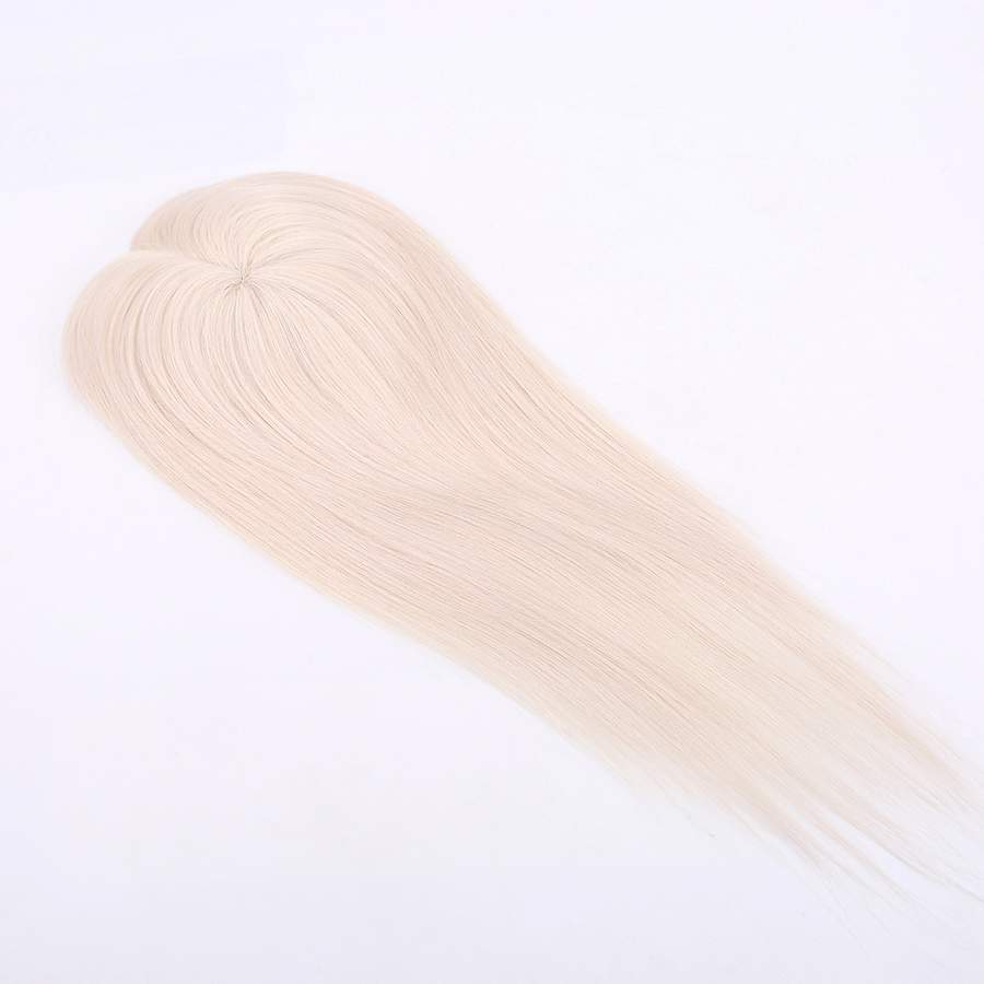 Virgin Human Hair White Blonde Topper Monofilament Hair Pieces Supplier