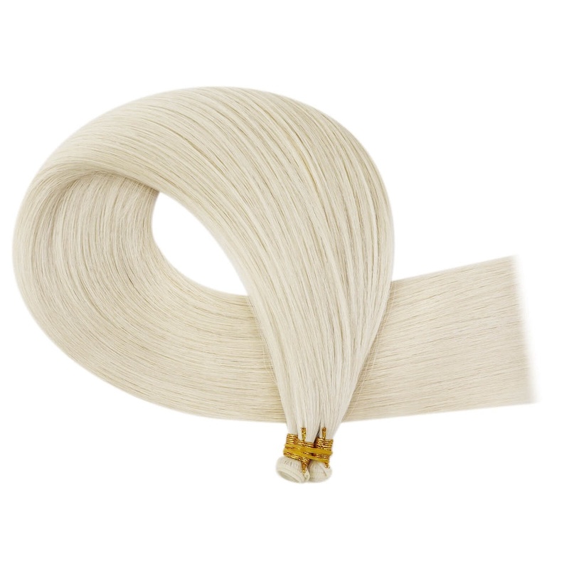 Fábrica de Cabelo da China Genius Trama Extensões de Cabelo Humano Loiro Mais Branco #1000