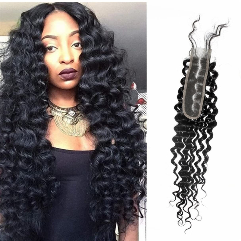 Wholesale 2X6 HD Lace Closure Brazilian Human Virgin Hair Deep Curly