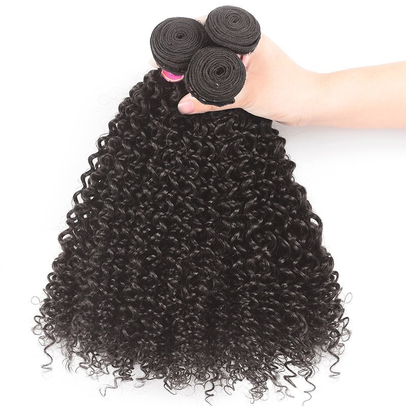 Wholesale Kinky Curly Hair Bundles Human Hair Weaves Extensions